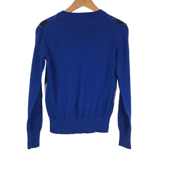 Lady Vesi Womens S Florida Gators Argyle Sweater Pullover Long Sleeve Blue White - Picture 9 of 10